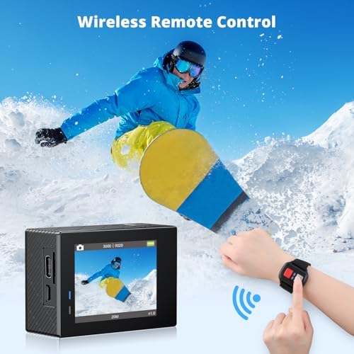 AKASO Brave 4 Action Camera 4K 30fps with 64GB MicroSD U3 Card Bicycle Helmet Accessories Kit Bundle, 20MP Ultra HD 131FT Waterproof Underwater Camera EIS WiFi Remote Control 5X Zoom Sport Cameras - Image 5