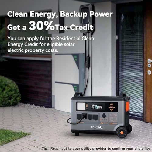 OSCAL PowerMax 3600 Solar Generator with 3x500W Solar Panel, 3600Wh/3600W Power Station with 4 AC Outlets (7200W Peak), 1.2H Full Charging, APP Control Emergency Power Station for Home, Camping 66 - Image 8