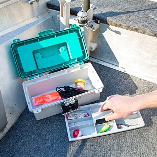 Sheffield 12671 13" Tackle Box, Tool Box, Craft Storage, Fishing Gear and Art Supply Storage Organizer, Gifts for Men, Gifts for Women, Made in USA - Image 3