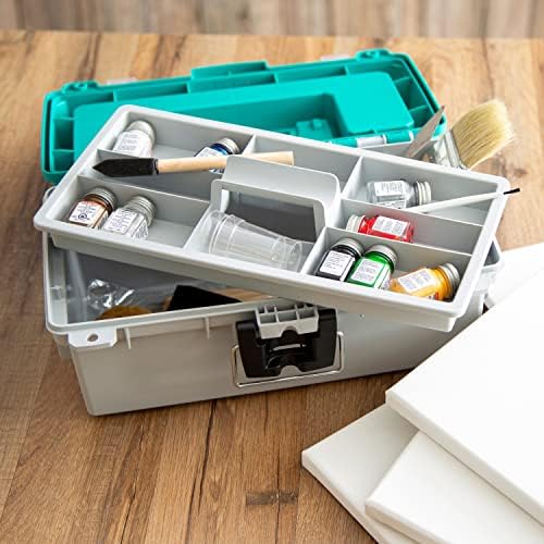 Sheffield 12671 13" Tackle Box, Tool Box, Craft Storage, Fishing Gear and Art Supply Storage Organizer, Gifts for Men, Gifts for Women, Made in USA - Image 4