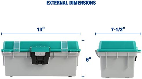 Sheffield 12671 13" Tackle Box, Tool Box, Craft Storage, Fishing Gear and Art Supply Storage Organizer, Gifts for Men, Gifts for Women, Made in USA - Image 5