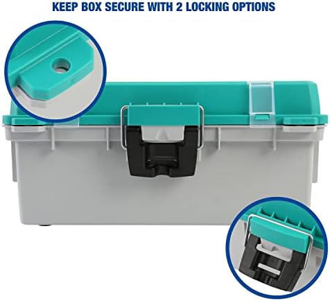 Sheffield 12671 13" Tackle Box, Tool Box, Craft Storage, Fishing Gear and Art Supply Storage Organizer, Gifts for Men, Gifts for Women, Made in USA - Image 6