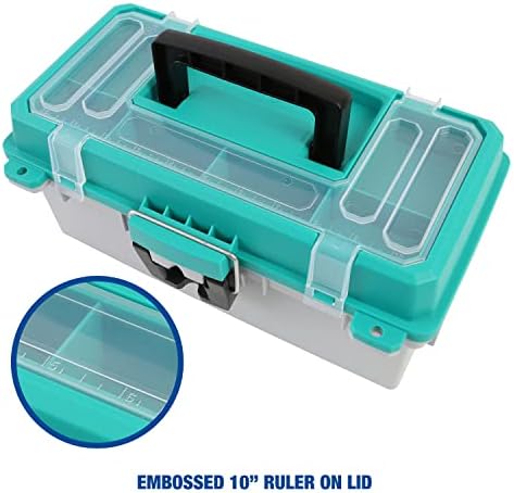 Sheffield 12671 13" Tackle Box, Tool Box, Craft Storage, Fishing Gear and Art Supply Storage Organizer, Gifts for Men, Gifts for Women, Made in USA - Image 7